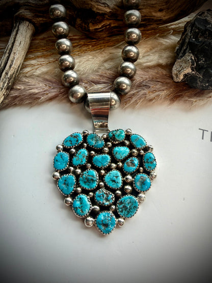 Nugget Kingman Heart Pendant