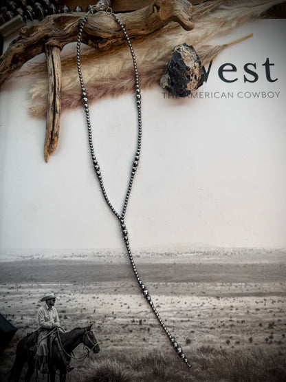 Graduated Pearl Lariat 16"