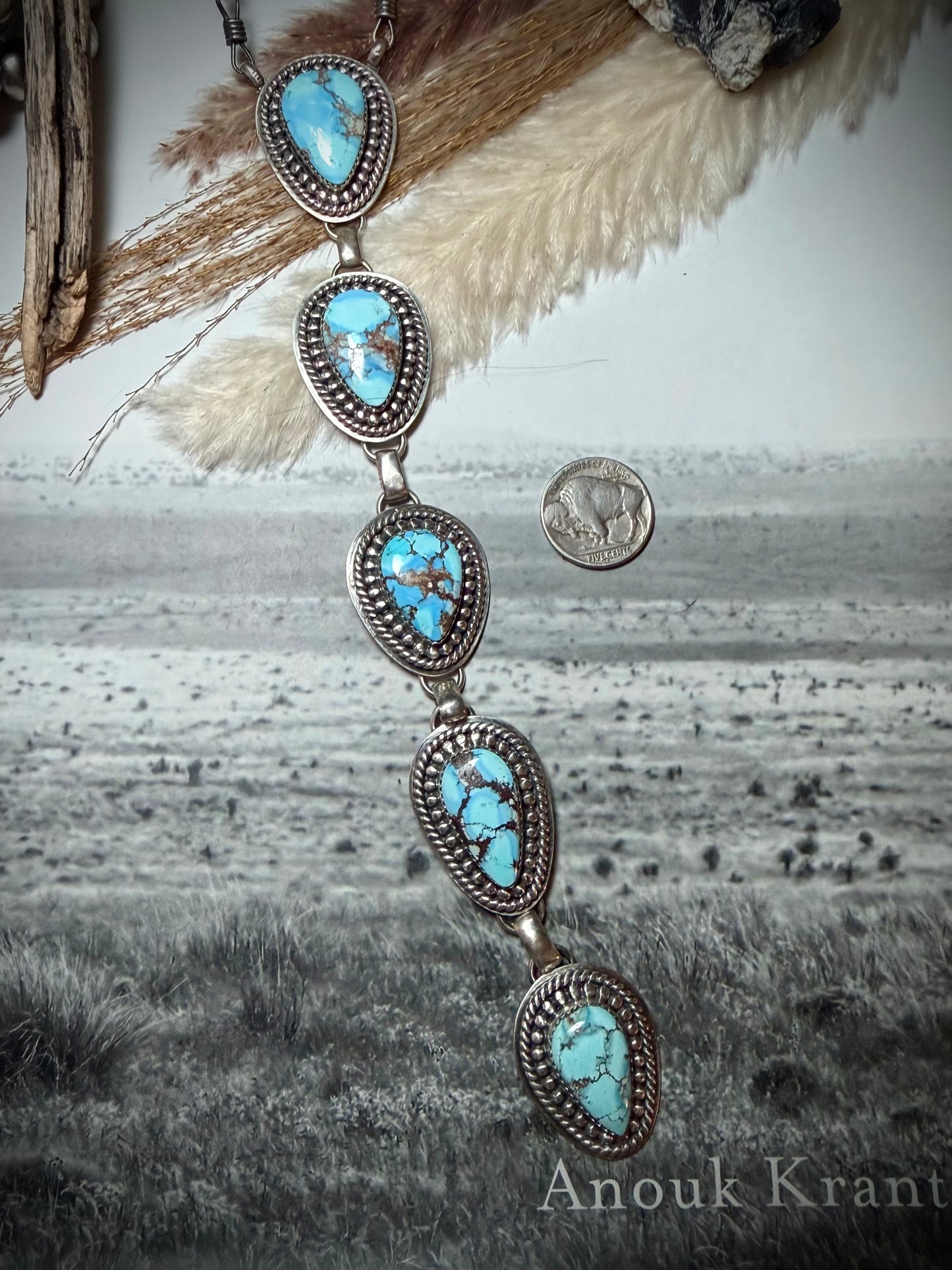 Golden Hills Tie Necklace