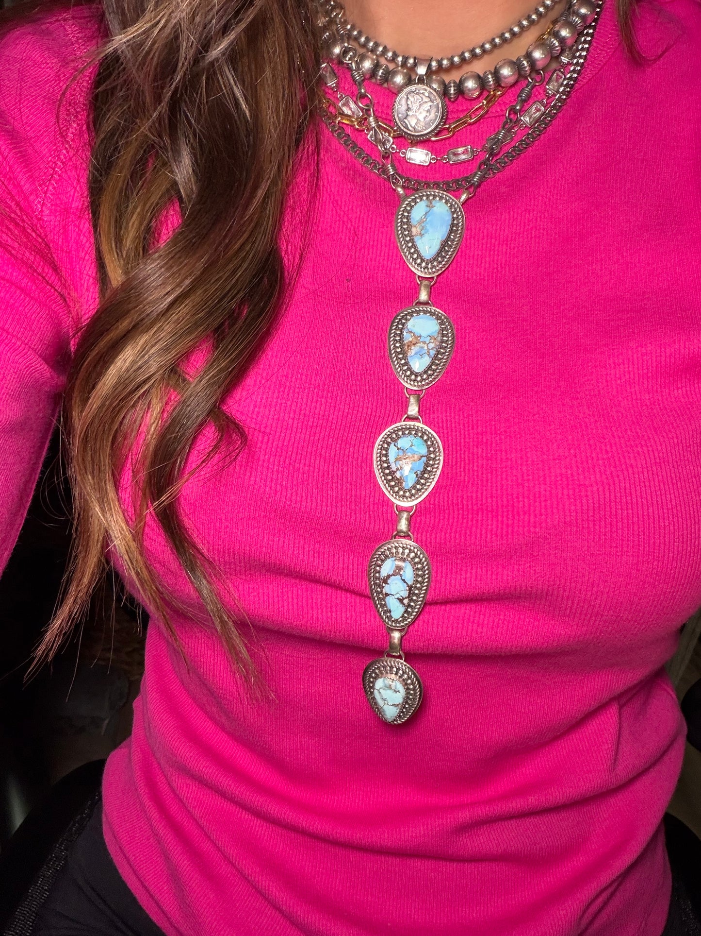 Golden Hills Tie Necklace