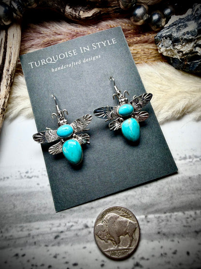 Royston Bee Dangle Earrings by Lucille Platero