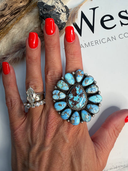 Adjustable Golden Hills Cluster Ring by Pansy Johnson