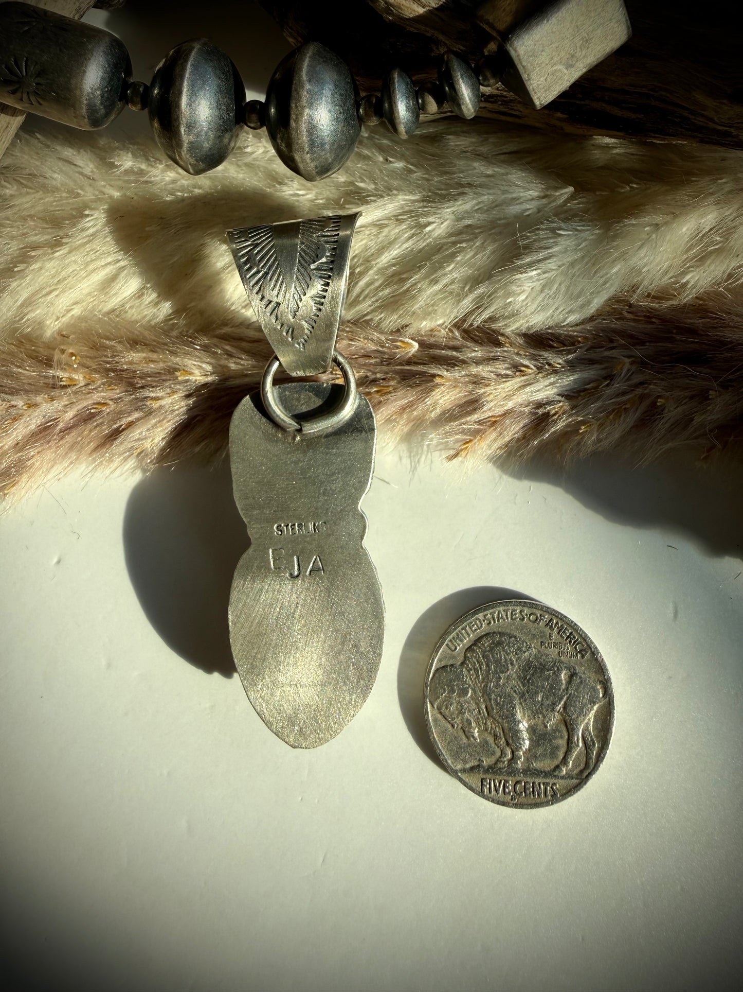 Rhodocrosite and Golden Turquoise Pendant
