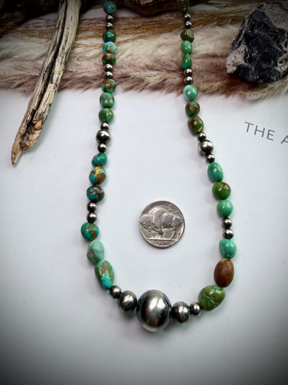 Sonoran Gold Turquoise Beaded Necklace