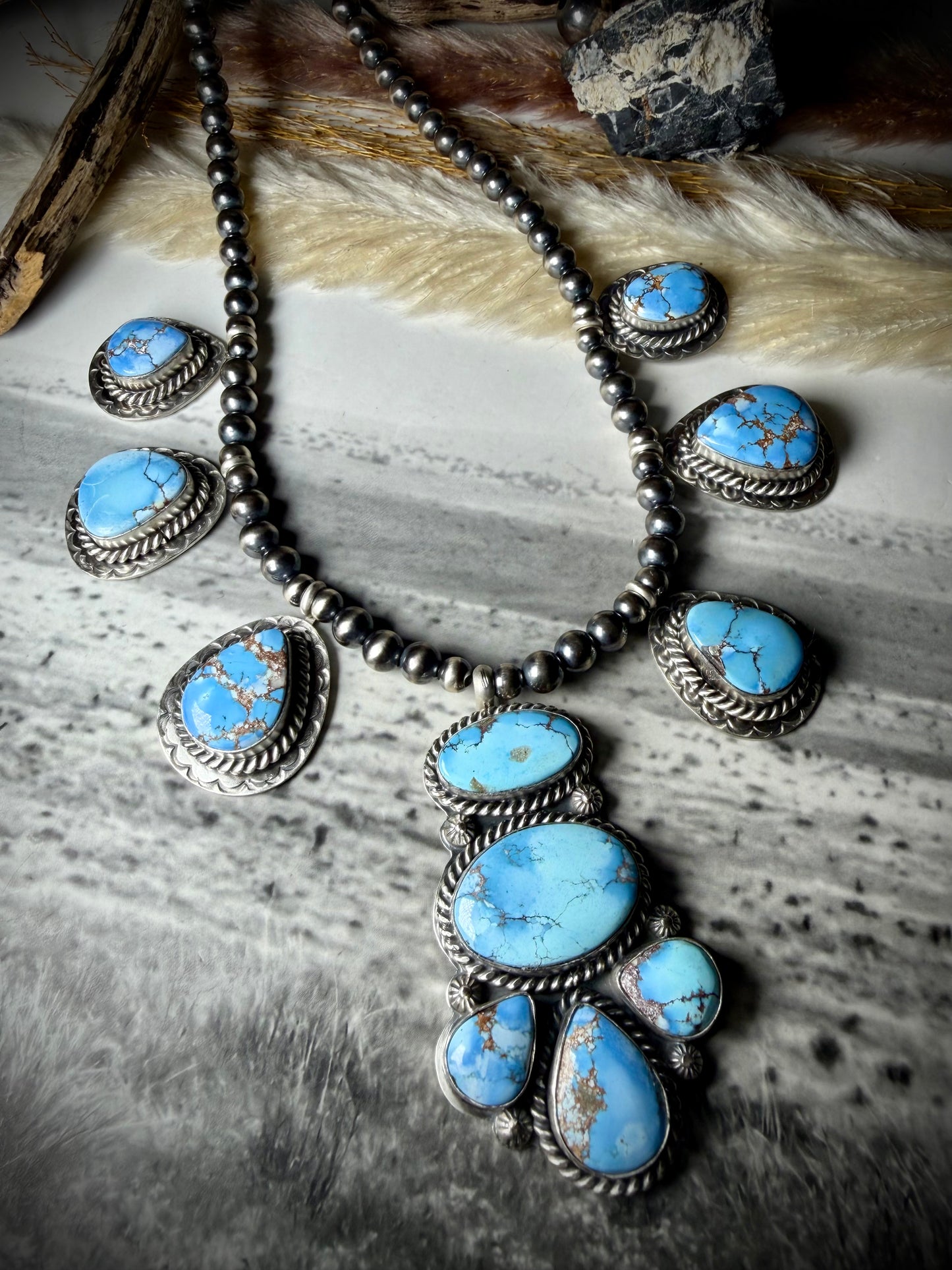 Golden Hills Statement Pendant Necklace