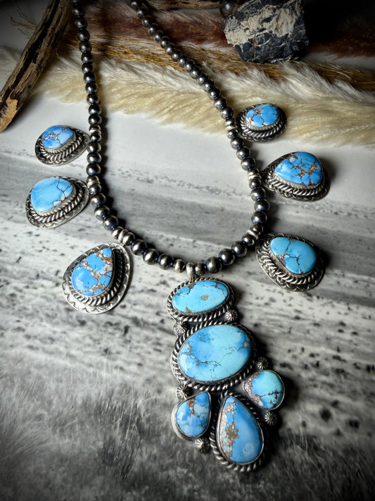 Golden Hills Statement Pendant Necklace