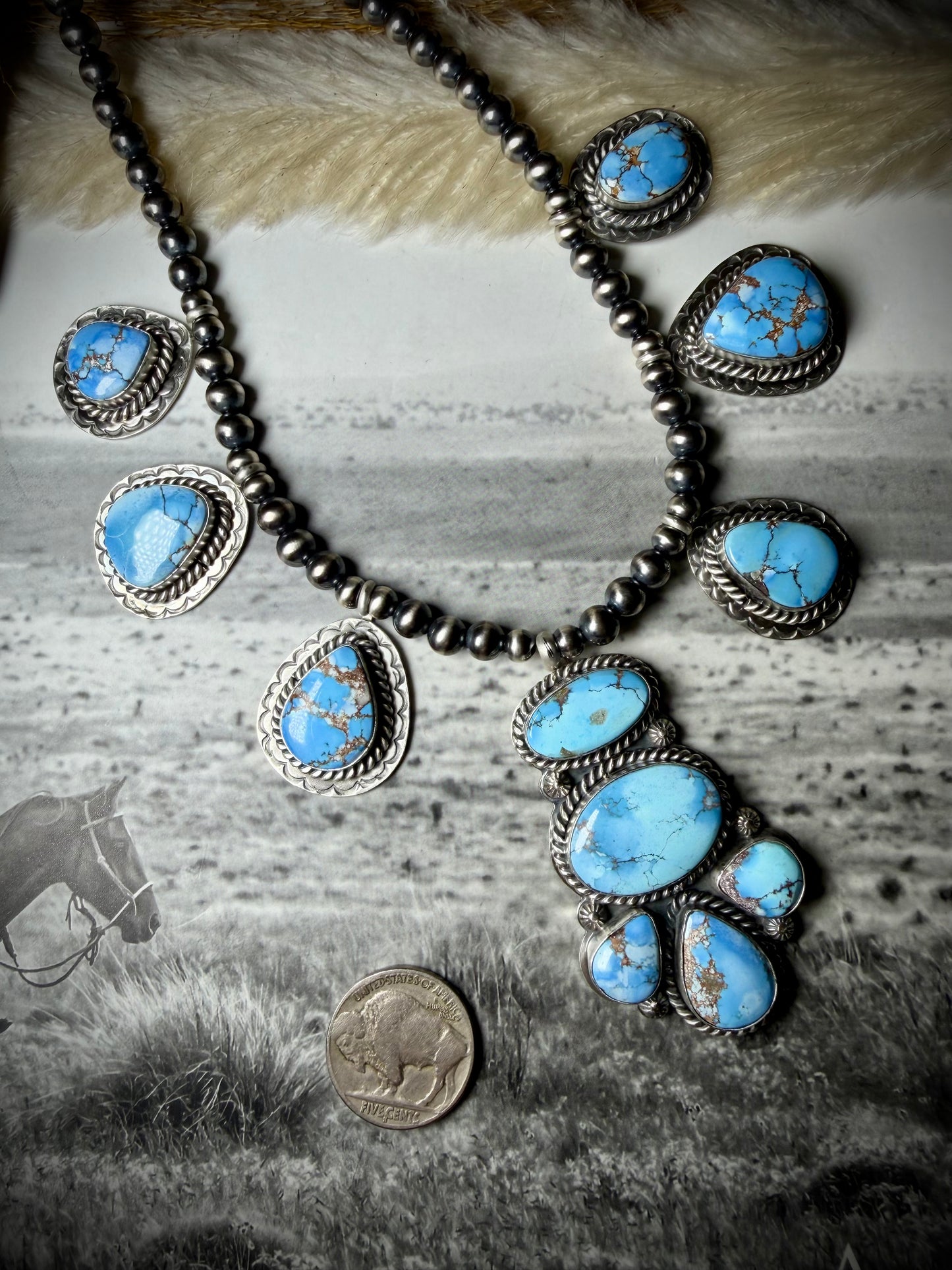 Golden Hills Statement Pendant Necklace