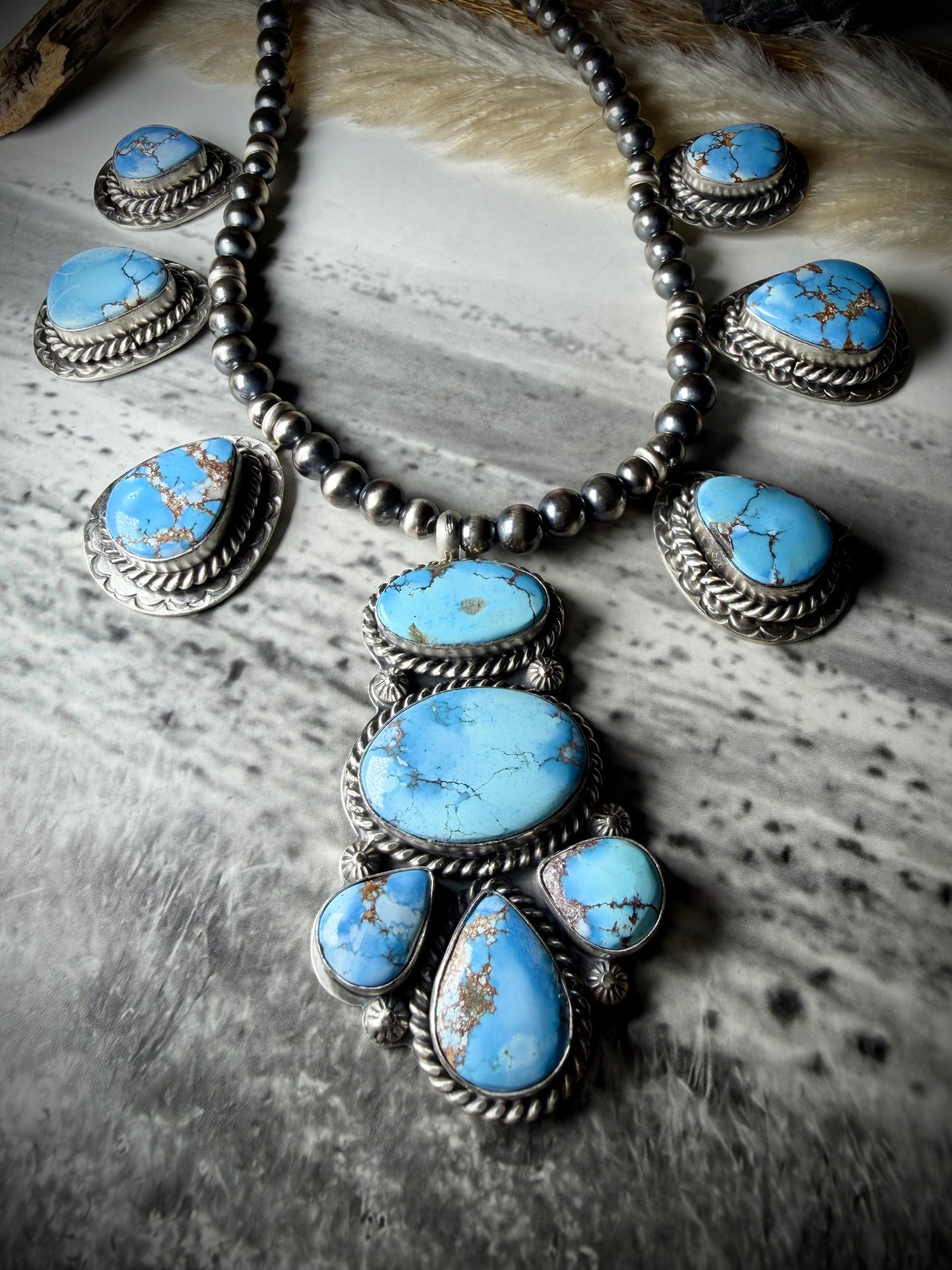 Golden Hills Statement Pendant Necklace