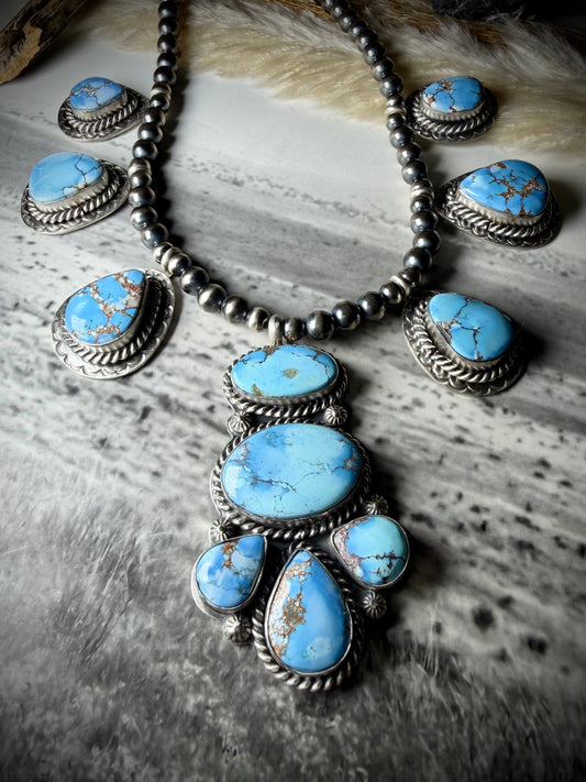 Golden Hills Statement Pendant Necklace