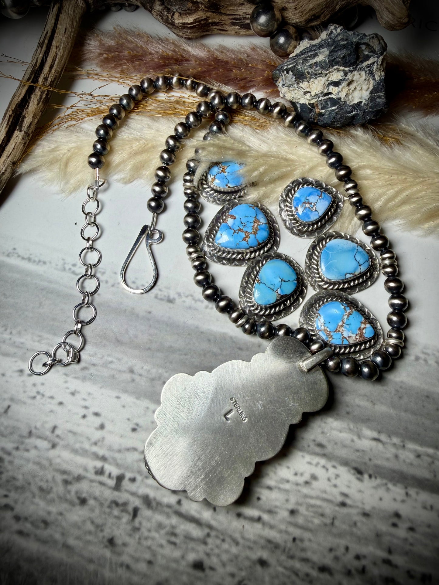Golden Hills Statement Pendant Necklace