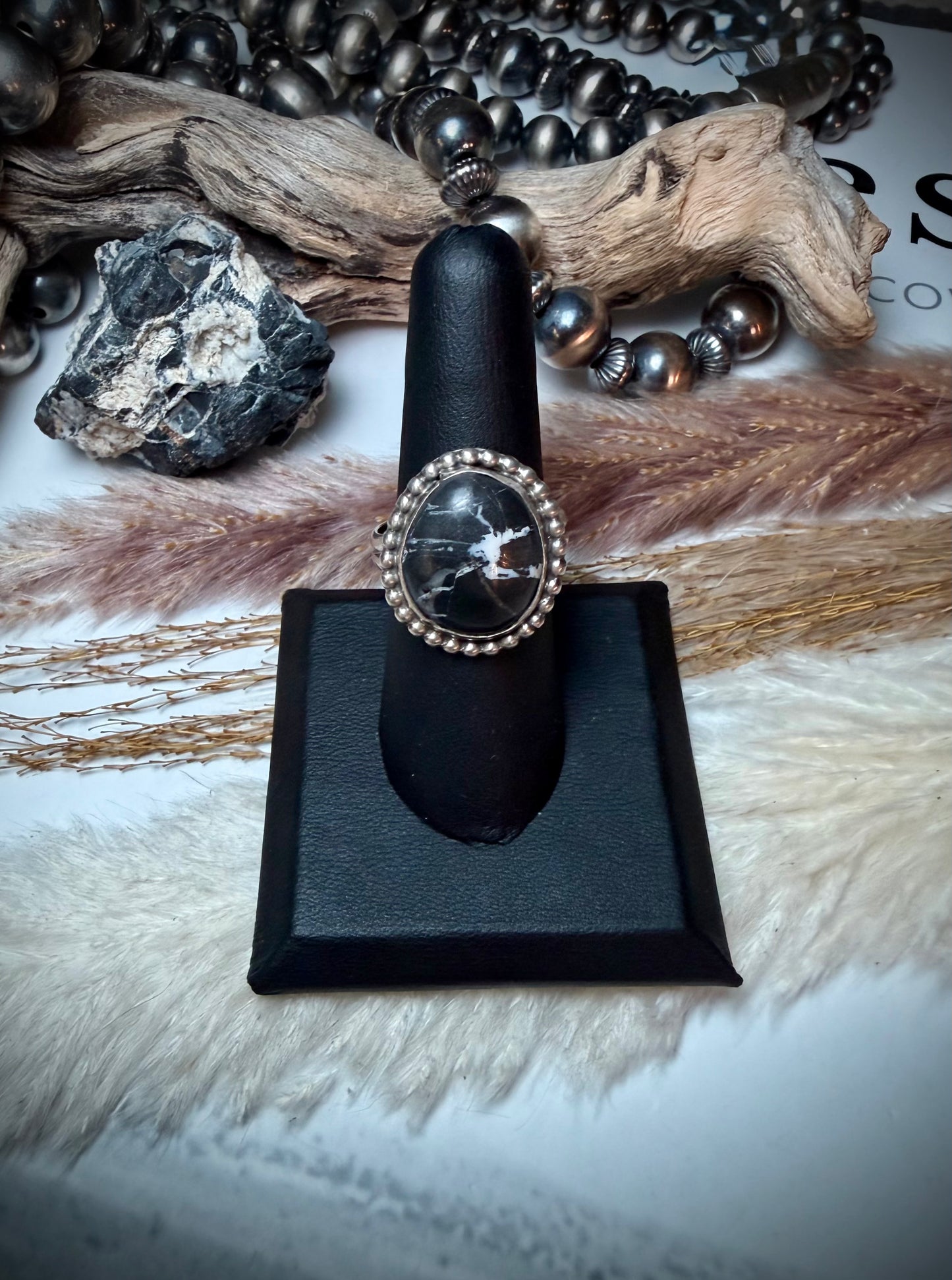 White Buffalo Ring size 8 1/2