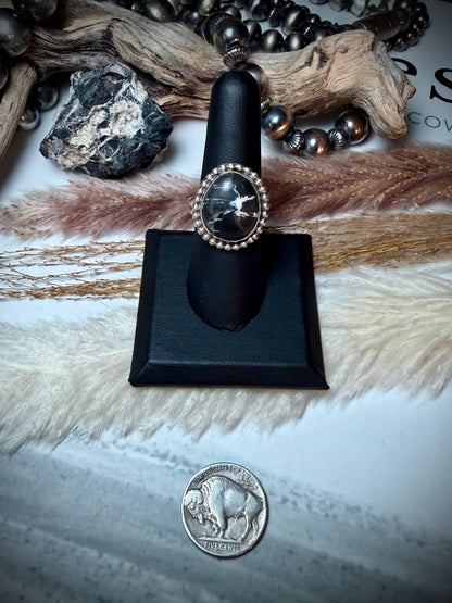 White Buffalo Ring size 8 1/2