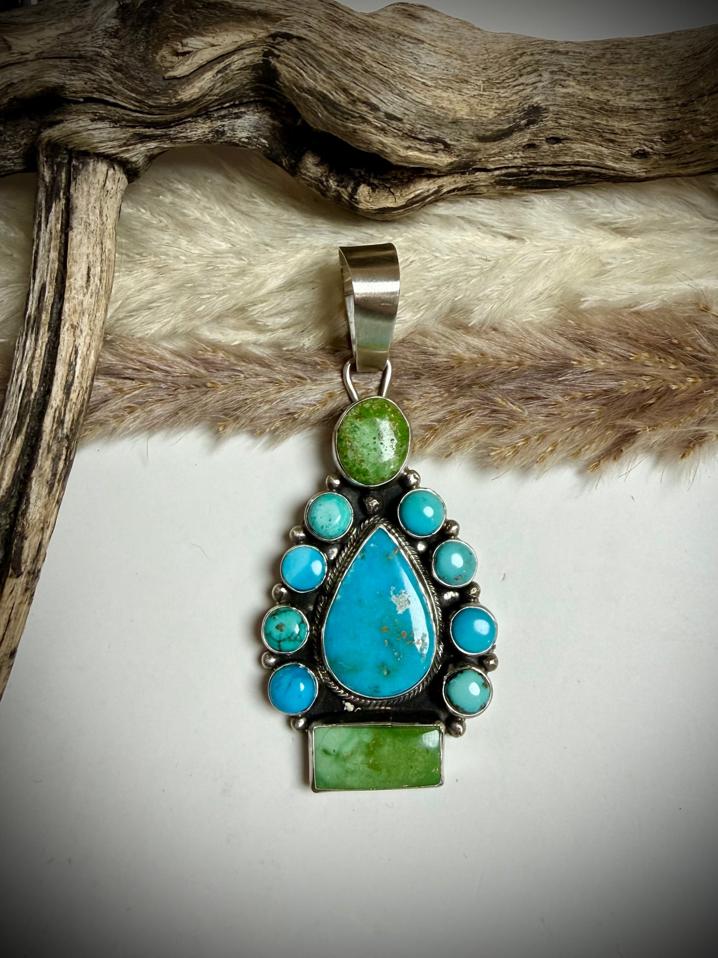Sleeping Beauty & Sonoran Gold Pendant by Shelia Becenti
