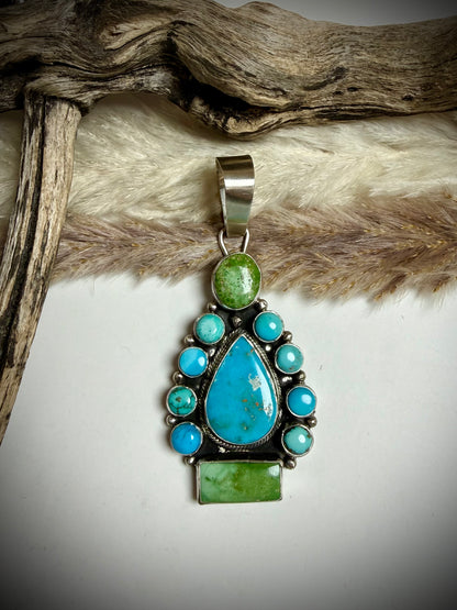 Sleeping Beauty & Sonoran Gold Pendant by Shelia Becenti