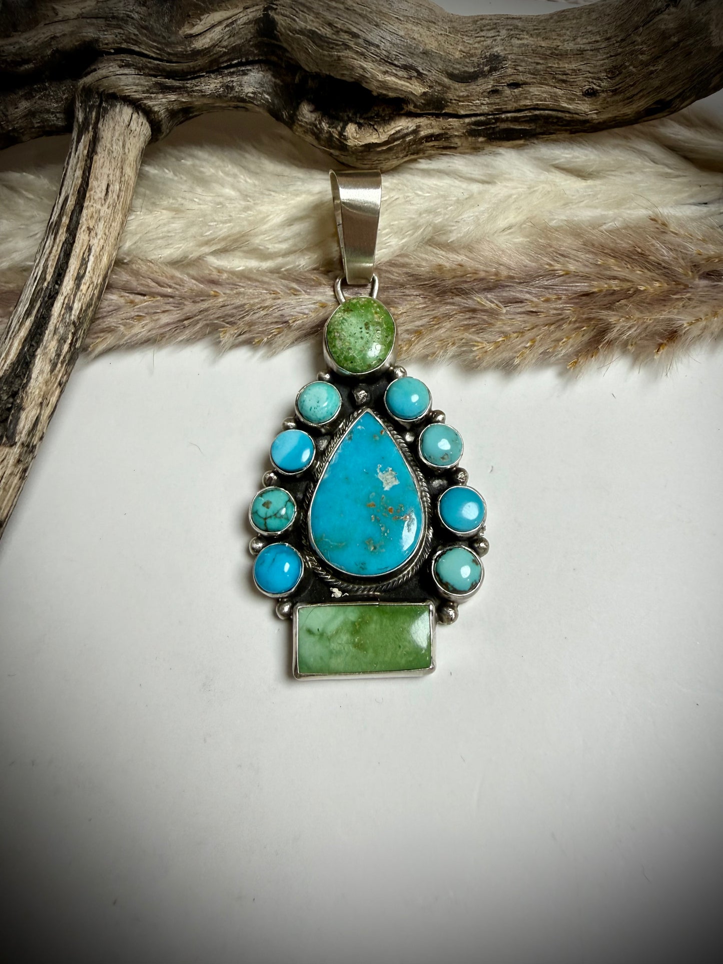 Sleeping Beauty & Sonoran Gold Pendant by Shelia Becenti
