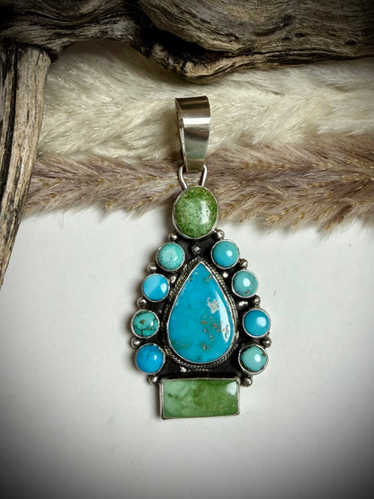 Sleeping Beauty & Sonoran Gold Pendant by Shelia Becenti