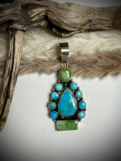 Sleeping Beauty & Sonoran Gold Pendant by Shelia Becenti