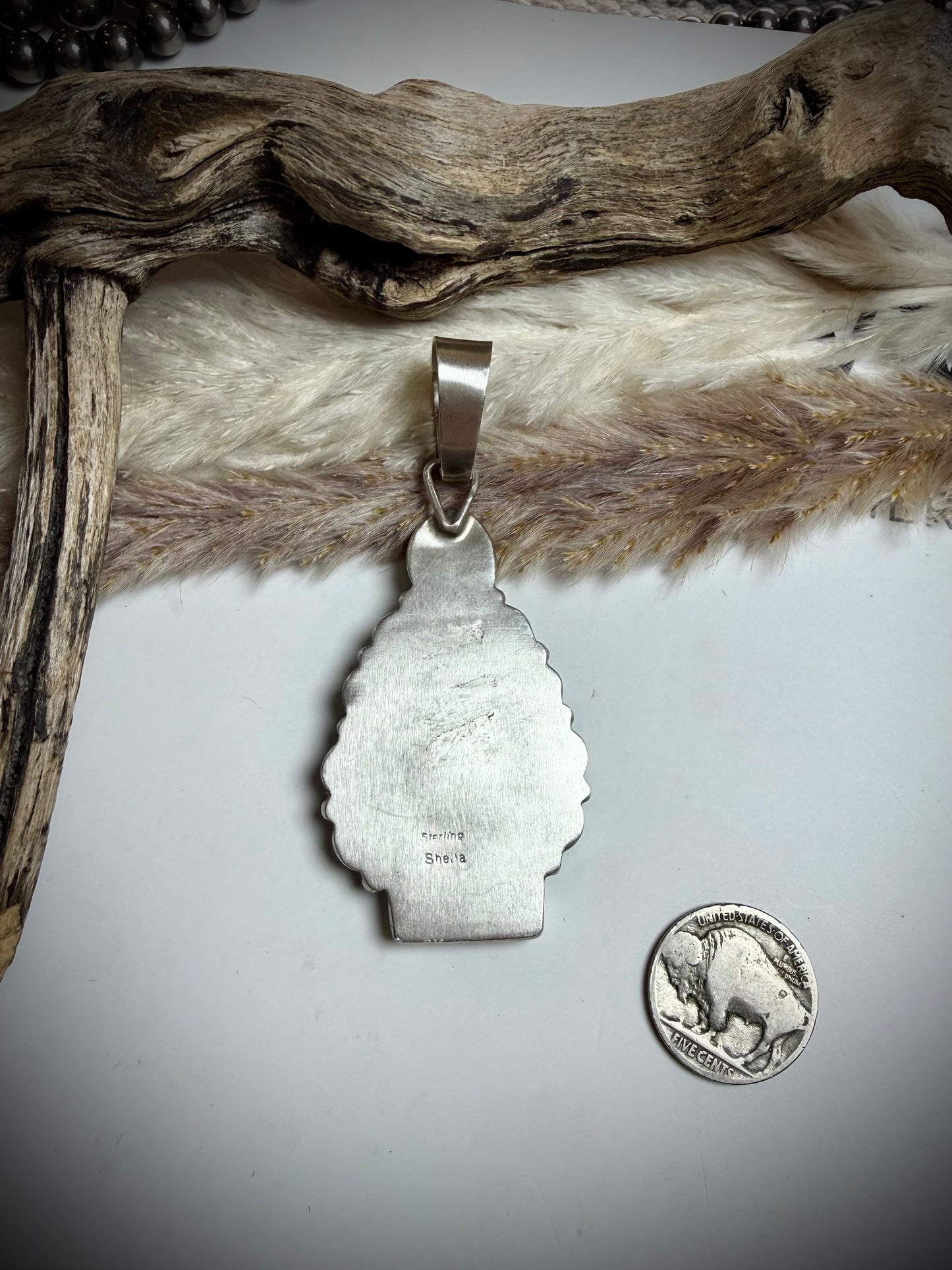Sleeping Beauty & Sonoran Gold Pendant by Shelia Becenti