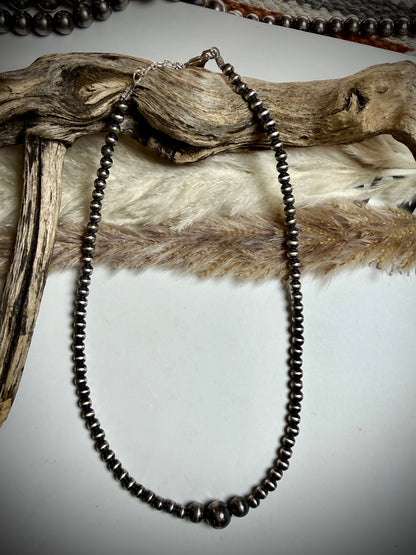 Graduated Sterling Pearl Choker