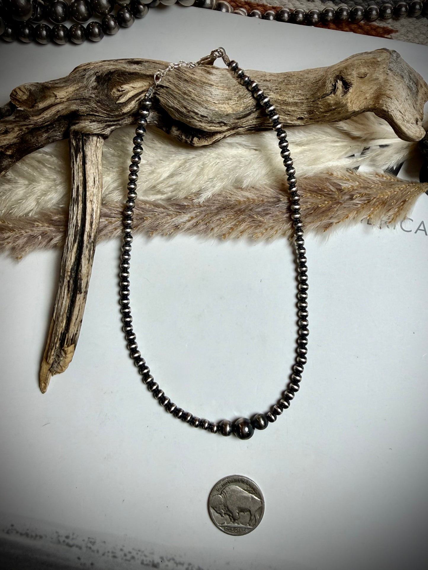 Graduated Sterling Pearl Choker