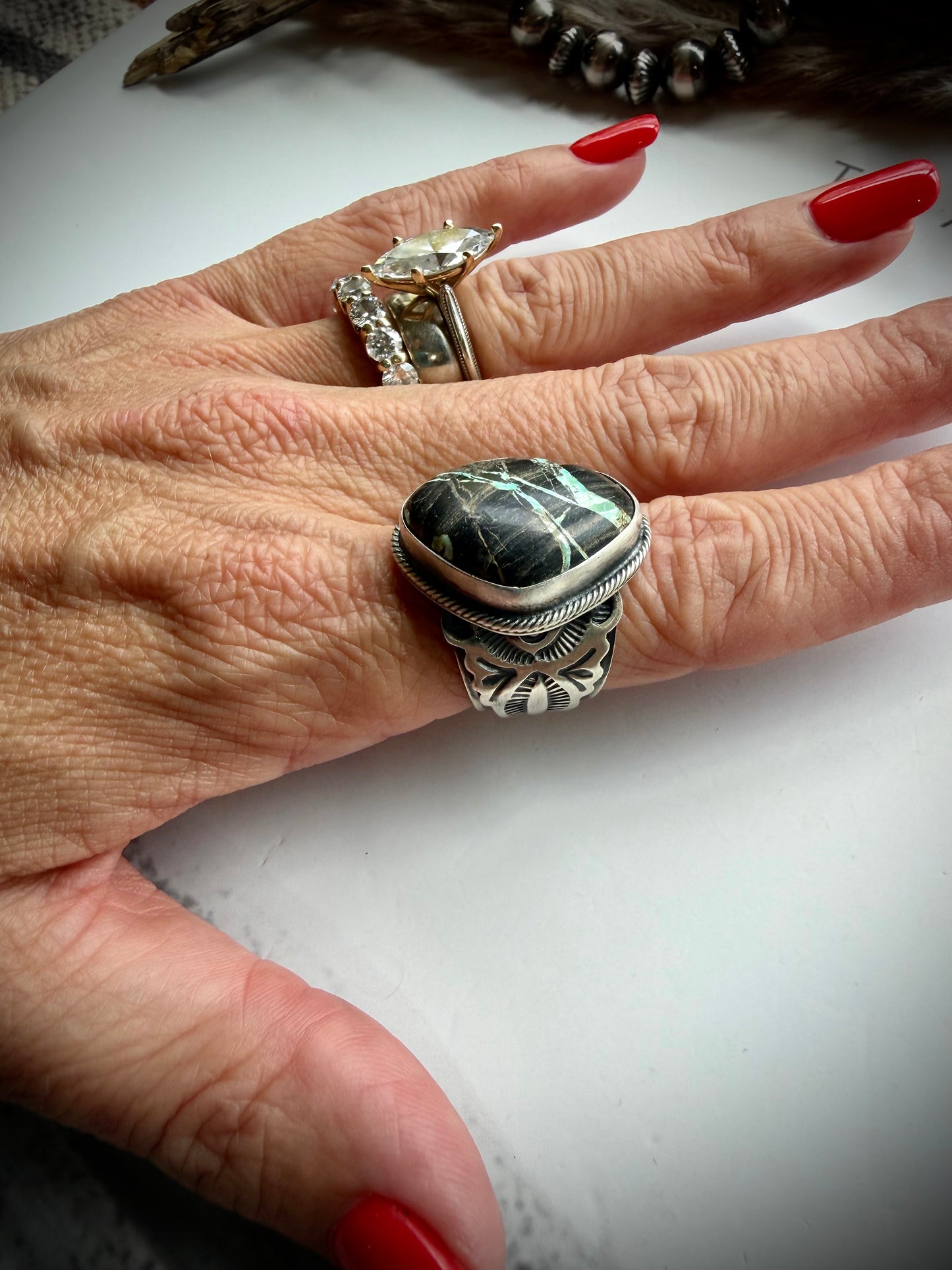 Blackjack Ring by Benjamin Jimenez- Size 8 1/2