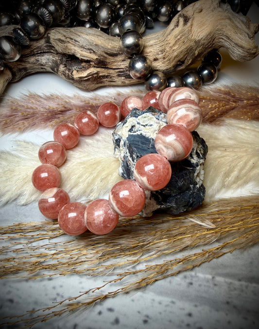 Rhodochrosite Stretch Bracelet