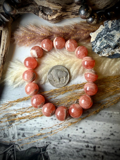 Rhodochrosite Stretch Bracelet