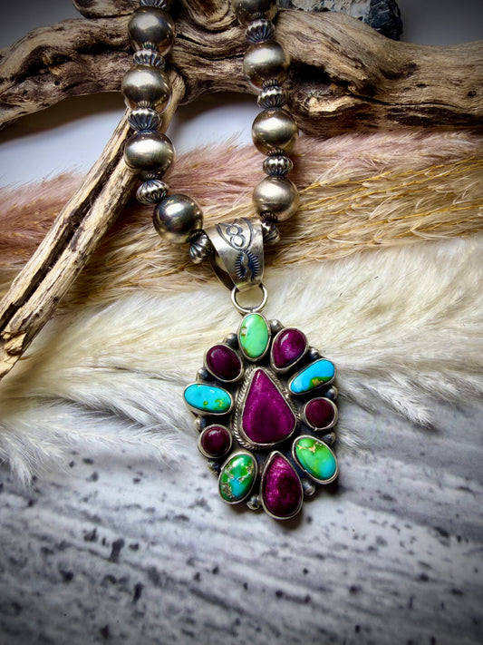 Ella Peter Purple Spiny and Sonoran Cluster Pendant