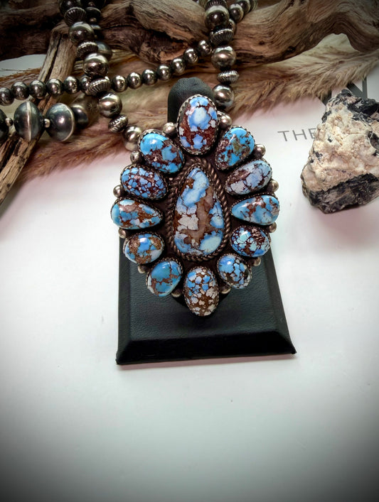 Golden Hills Cluster Ring- Adjustable