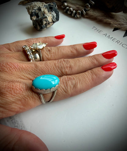 Sleeping Beauty Ring- Adjustable