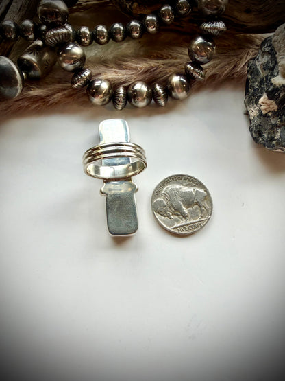 Three Stone Palomino Crawler Ring- 6