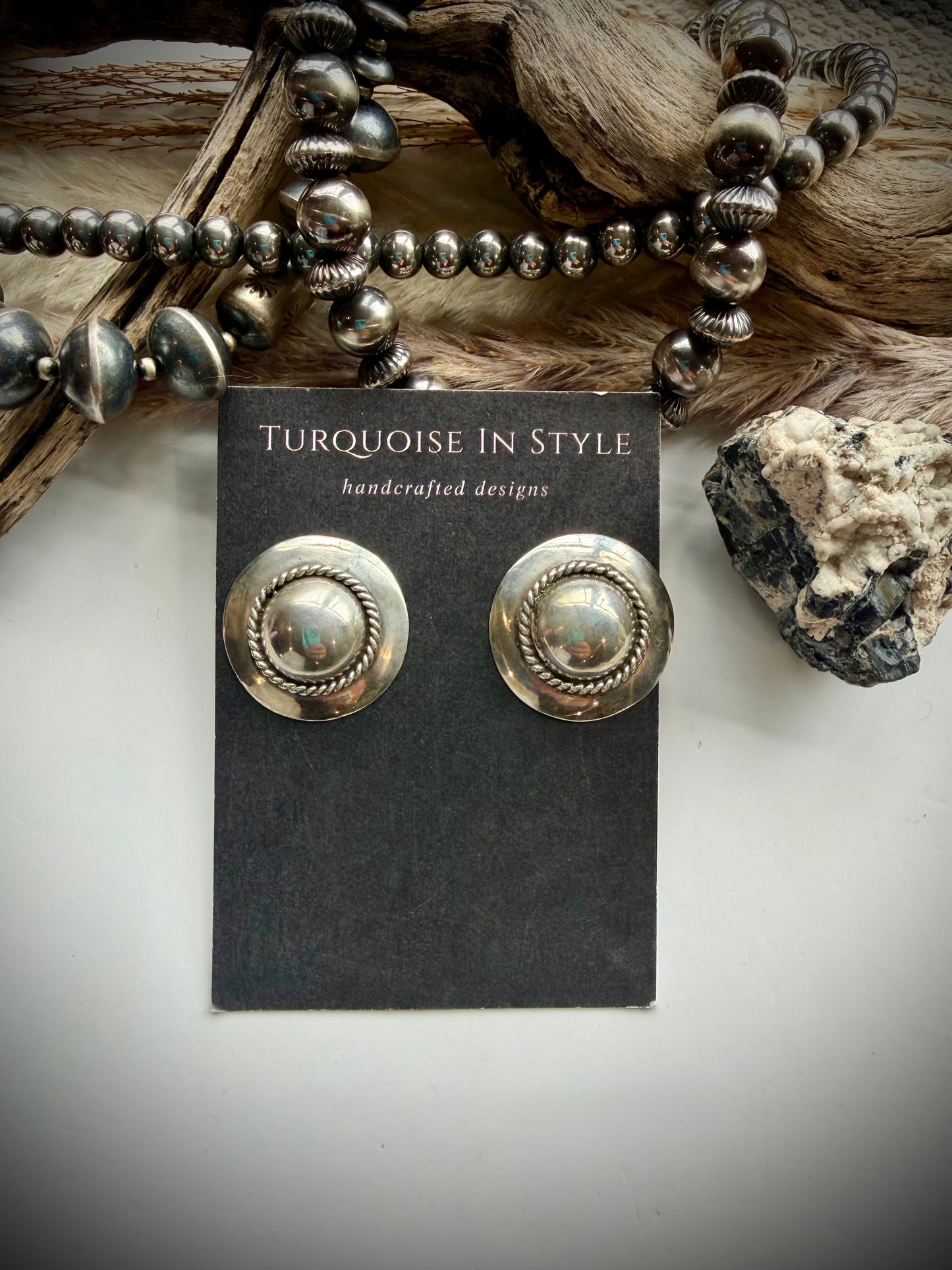 Federico Silver Concho Earring