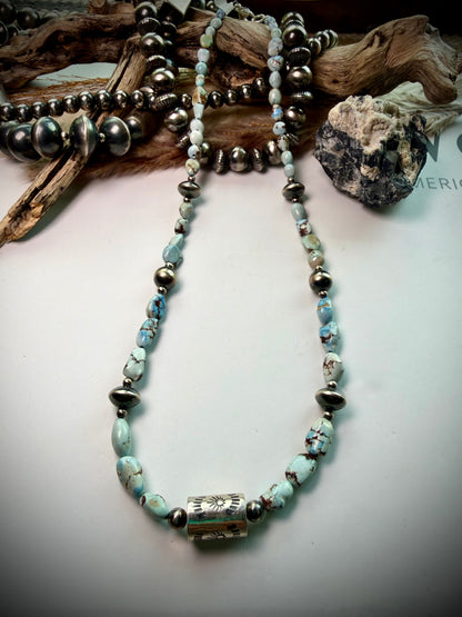 Golden Hills Beaded Necklaces 17" with Barrel Bead