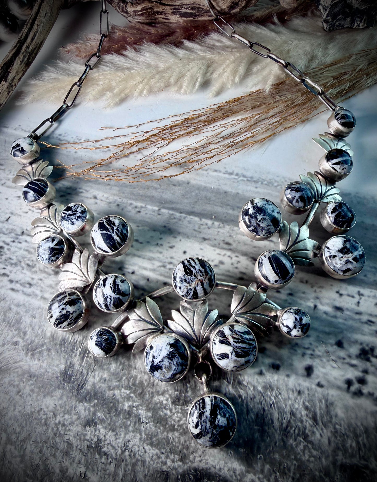 White Buffalo Collar Necklace