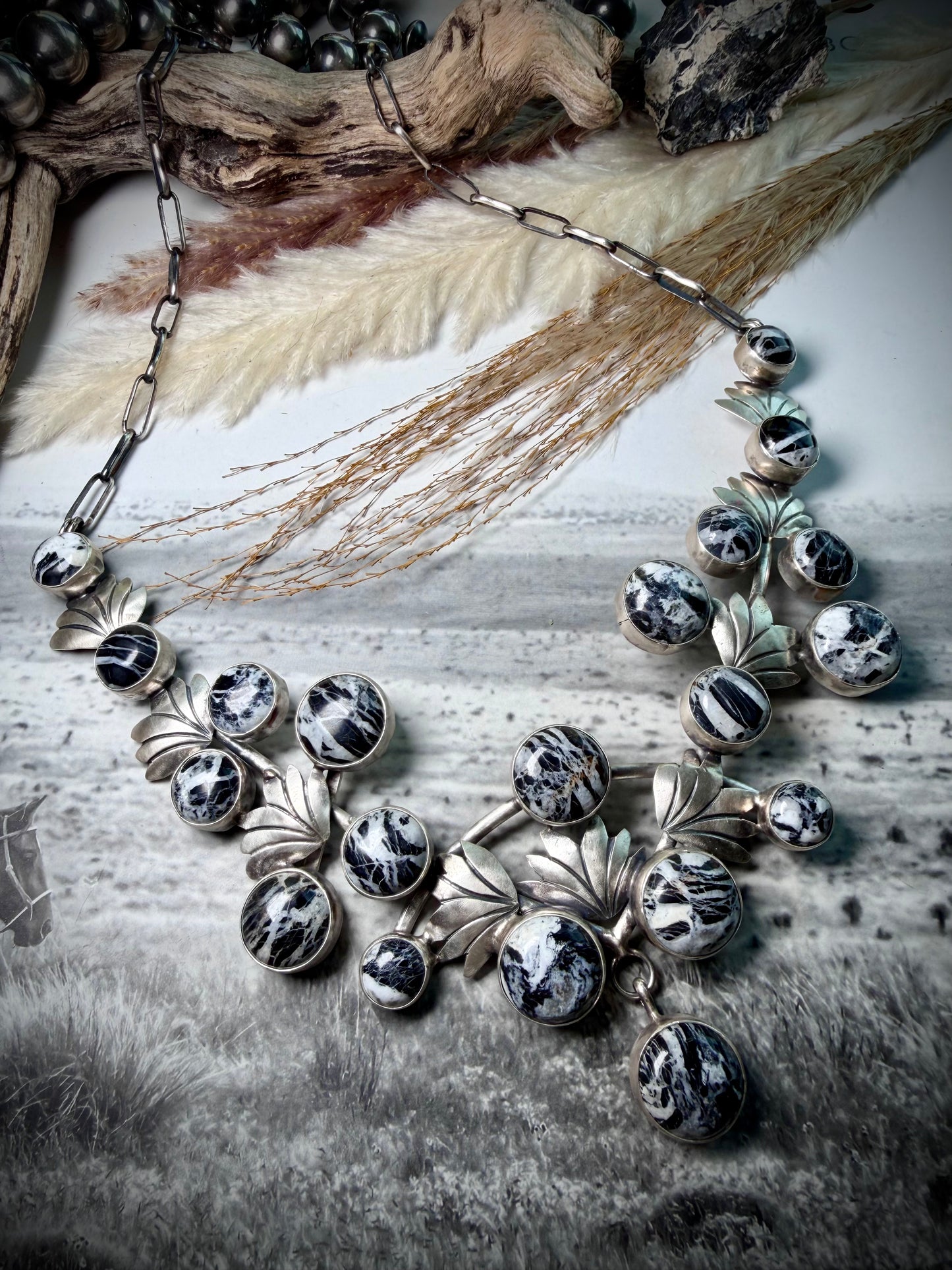 White Buffalo Collar Necklace