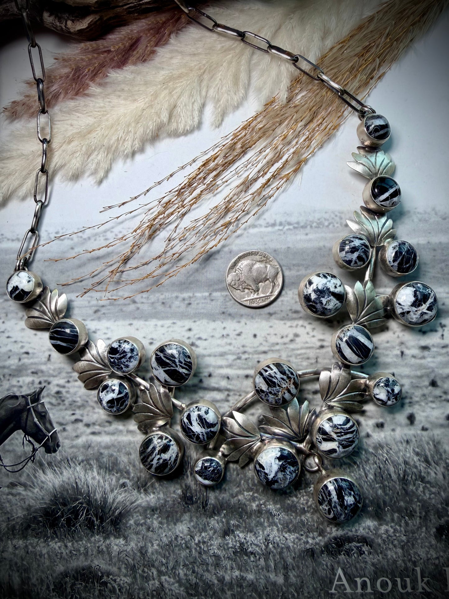 White Buffalo Collar Necklace