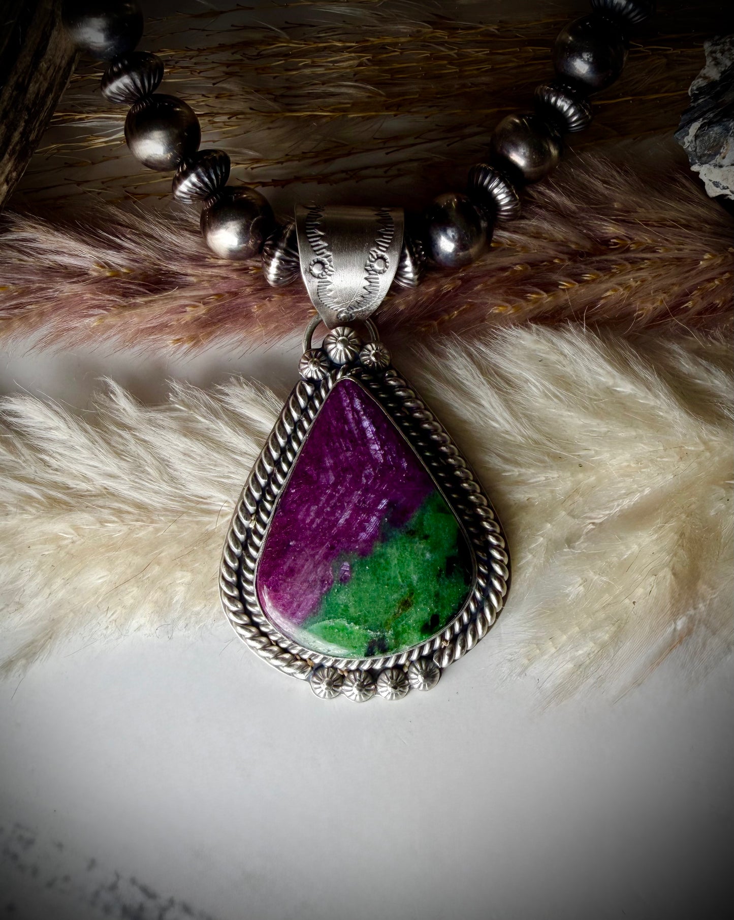 Ruby Zoisite Pendant