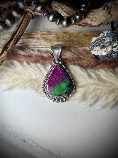 Ruby Zoisite Pendant