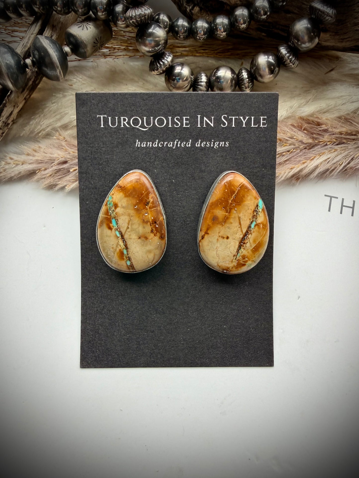 Large Royston Ribbon Teardrop Earrings
