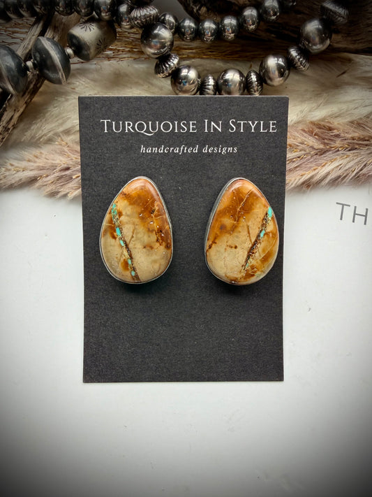 Large Royston Ribbon Teardrop Earrings