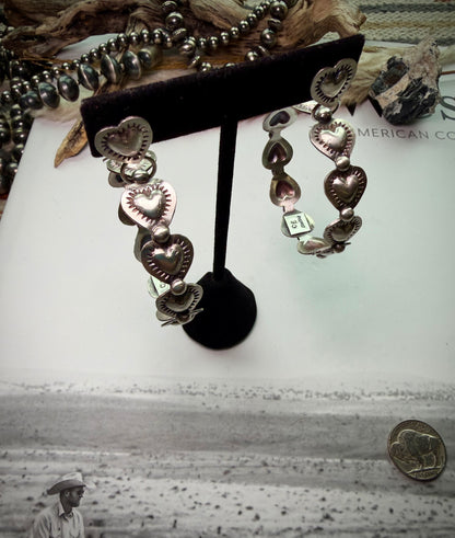 Chris Etsitty Heart Earrings