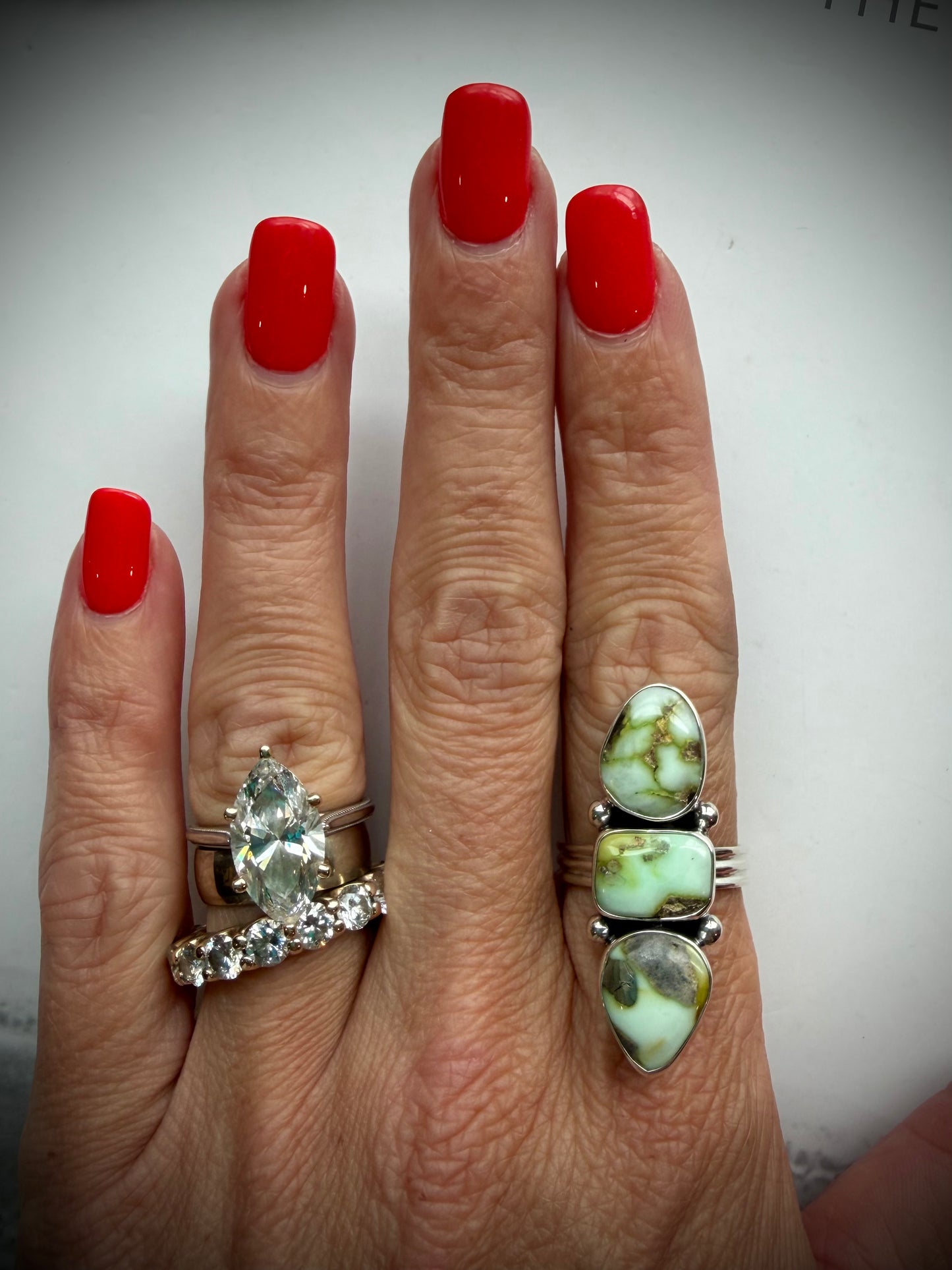 Palomino Three Stone Crawler Ring- 9