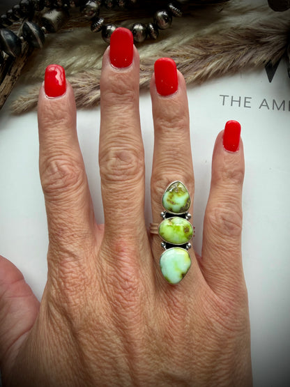 Three Stone Palomino Crawler Ring-7