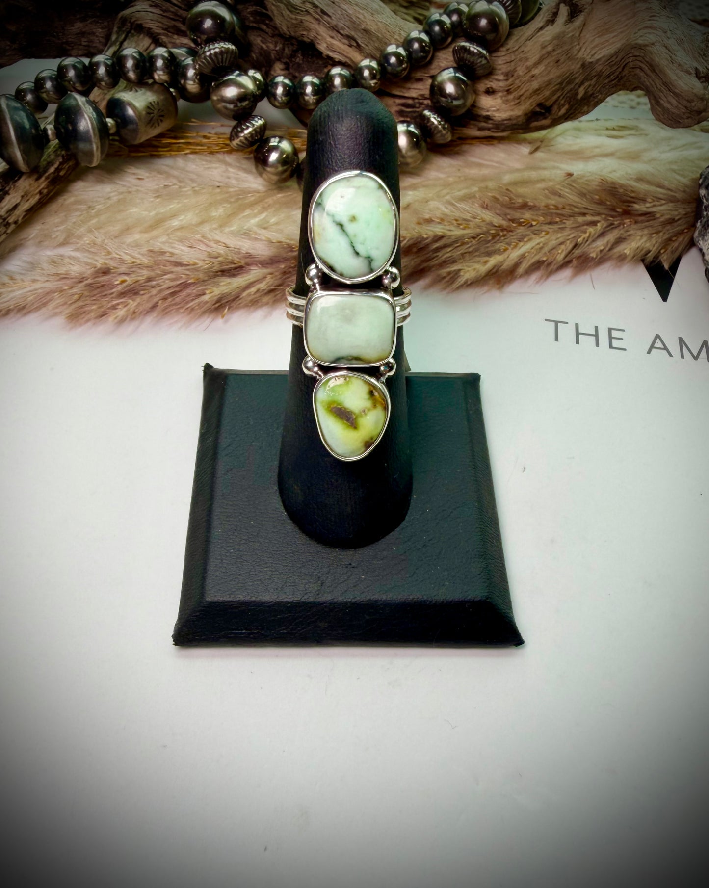 Three Stone Palomino Crawler Ring- 6