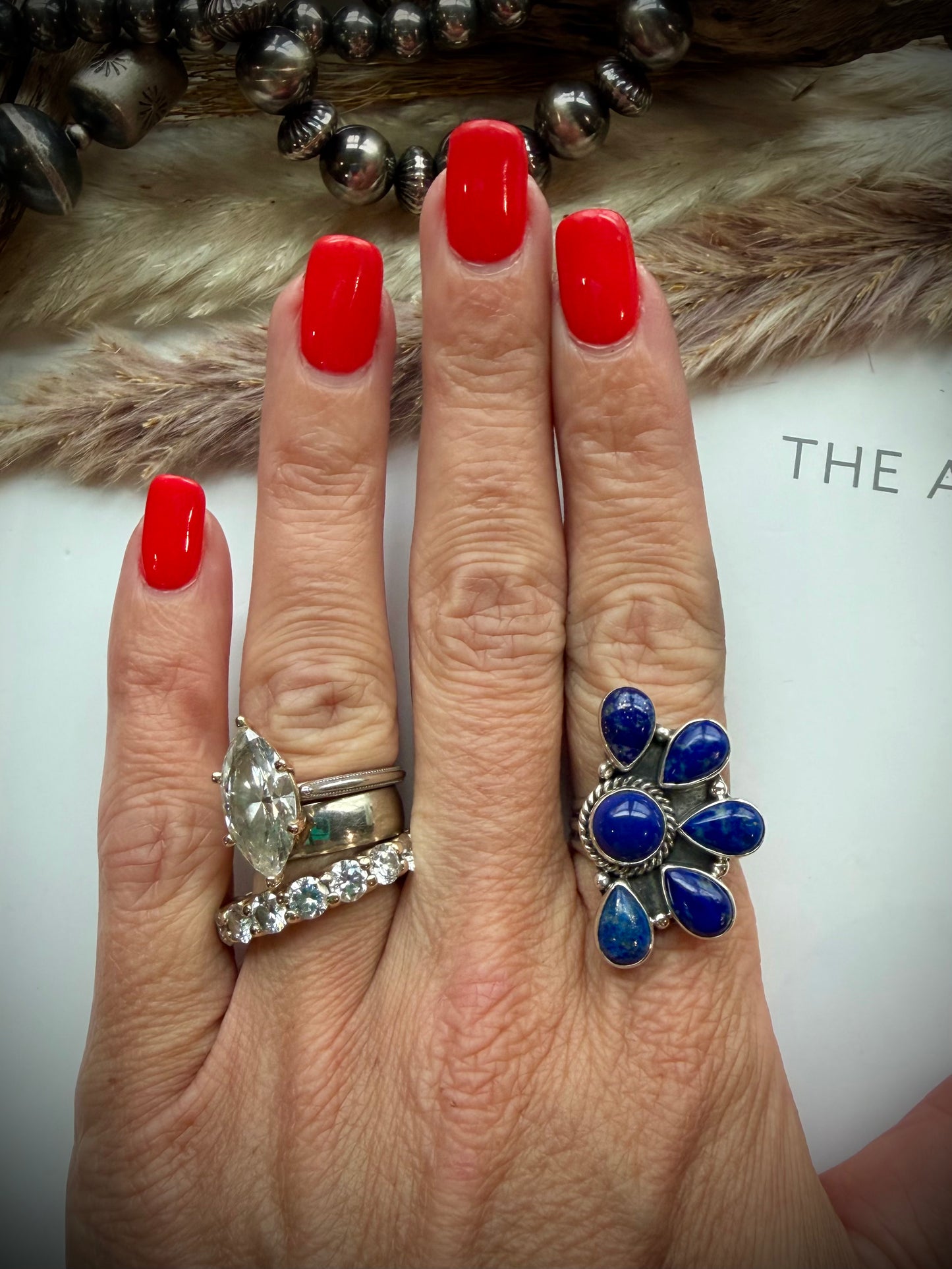 Lapis Mini Cluster Rings
