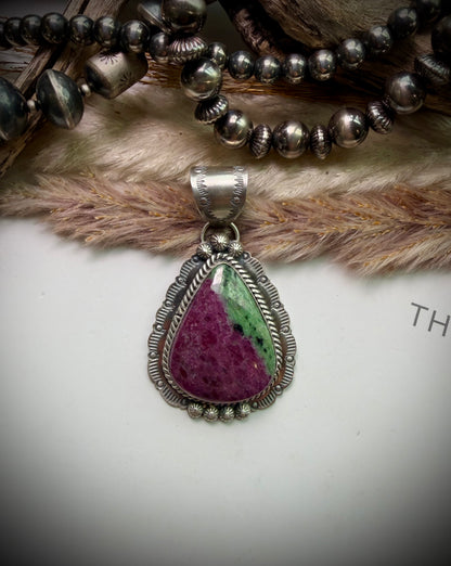 Ruby Zoisite Pendant
