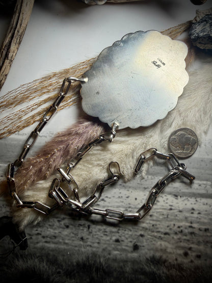 Purple Phosphosiderite Cluster Pendant Necklace