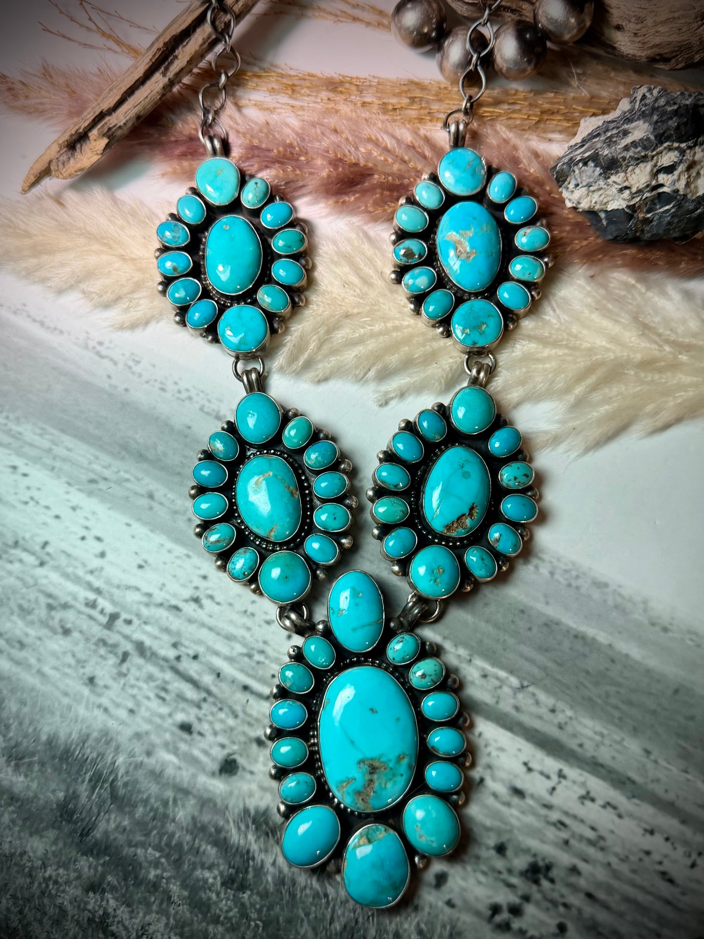 The Blaze Cluster Necklace Set