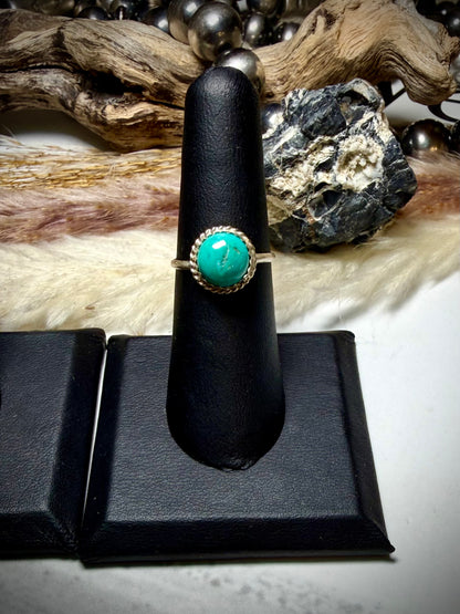 Esther White Turquoise Rings Size 6 1/2
