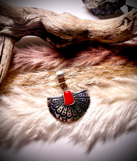 TR Singer Red Coral Pendant